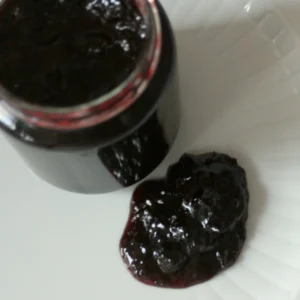 Black Currant jam on plate