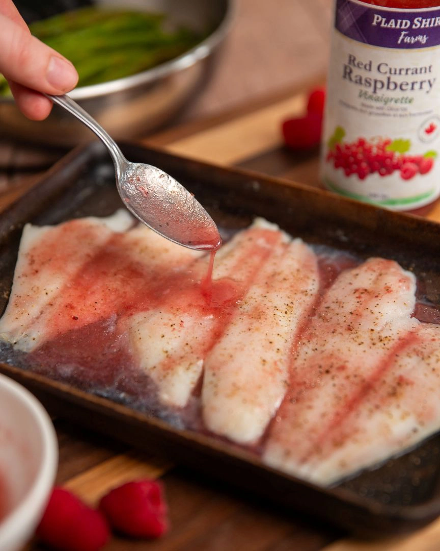 Red Currant Vinaigrette on fish