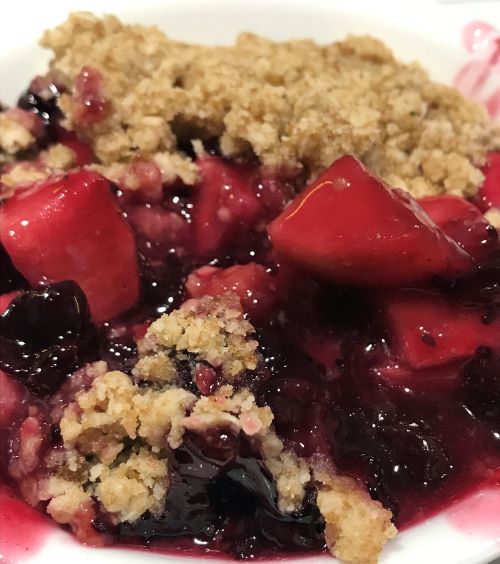 Black Currant Apple Crisp