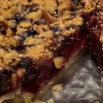 haskap sour cream pie