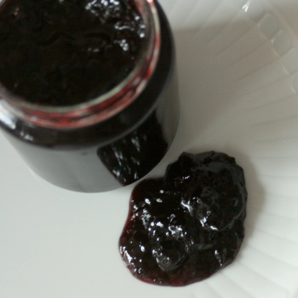 Black Currant jam on plate